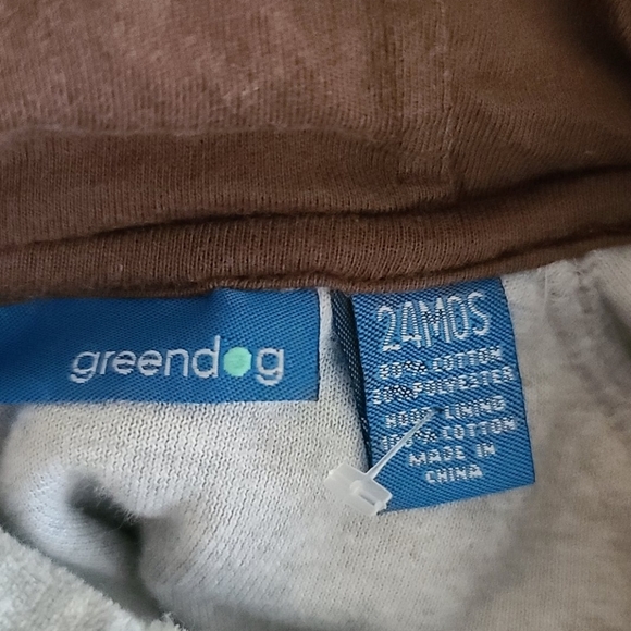 Greendog Cotton Velour Long Sleeve Zip Hoodie Pant Set Size 24M - Picture 6 of 6
